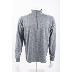 Under Armour Mens 1/2 Zip Shirt Loose Fit Sweatshirt L Gray Blue Pullover fleece